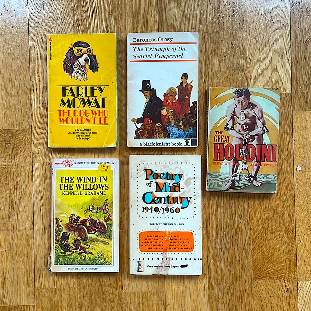 VINTAGE 50s 60s 70s books lot of 5
